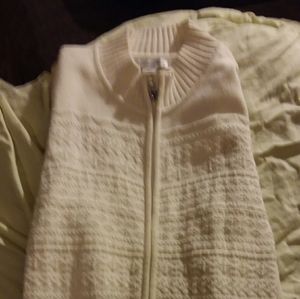 CHRISTOPHER &BANKS ZIP UP SWEATER